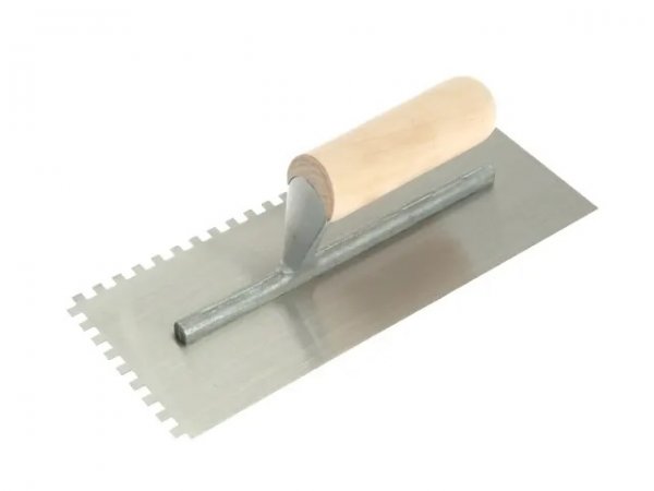 RST RST153DS Notched Trowel 6mm Square Notches Wooden Handle 11 x 4.1/2in