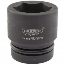 Draper 05120 Expert HI-TORQ® 6 Point Impact Socket, 1″ Sq. Dr., 40mm