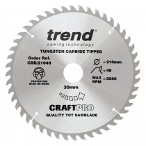 Trend CSB/21048 Craft Pro General Purpose Saw Blade 210 x 30mm