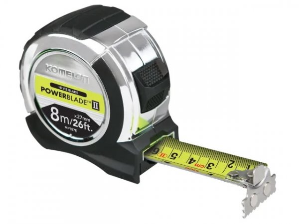 Komelon KOMMPT826E PowerBlade™ II Pocket Tape 8m/26ft (Width 27mm)