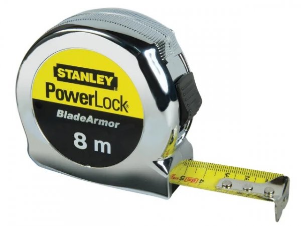 Stanley STA033527 PowerLock® BladeArmor® Pocket Tape 8m (Width 25mm) (Metric only)