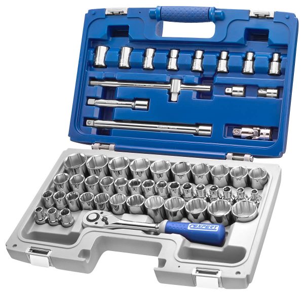 Expert E032909 1/2in Drive Socket & Accessory Set, 55 Piece