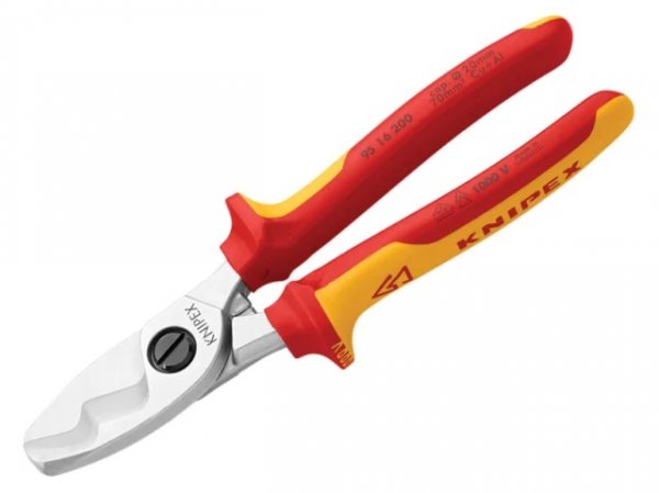 Knipex KPX9516200 VDE Cable Shears with Twin Cutting Edge 200mm