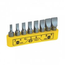 CK T4251 Screwdriver Bit Set/8 -Slotted