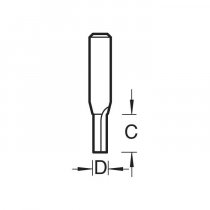 Trend C004X1/2TC Two Flute Cutter 5mm diameter