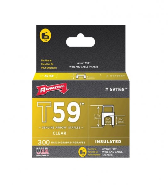 Arrow 591168 Insulated Staples 6 x 6mm x 300