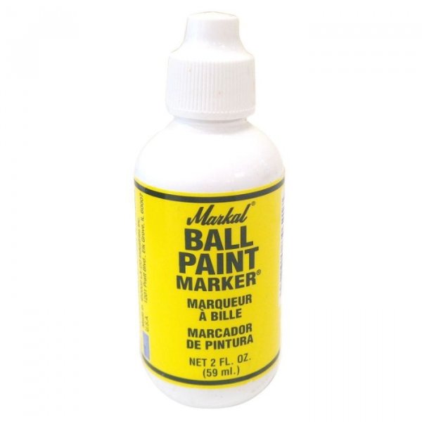 Markal BPMYELCRD Ball Paint Marker 59ml Bottle - Yellow