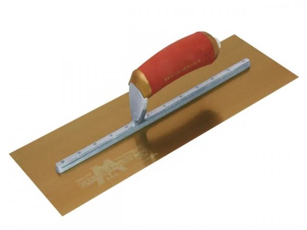 MarshallTown M/TMPB145GSD MPB145GSD Pre-Worn PermaShape® Finishing Gold S/S Trowel DuraSoft® 14 x 5in