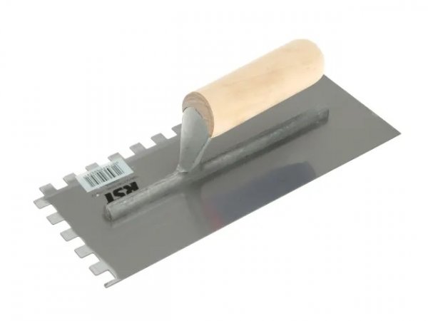 RST RST6260 Notched Trowel 10mm Square Notches Wooden Handle 11 x 4.1/2in