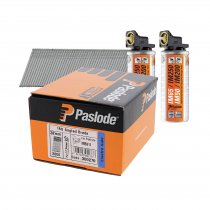 Paslode 300270 F16 Galvanised Angled Brad Nails 1.6 x 32mm 2000 Pack and 2 Fuel Cells