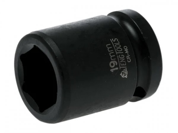 TengTools TEN920519N Impact Socket Hexagon 6-Point 1/2in Drive 19mm