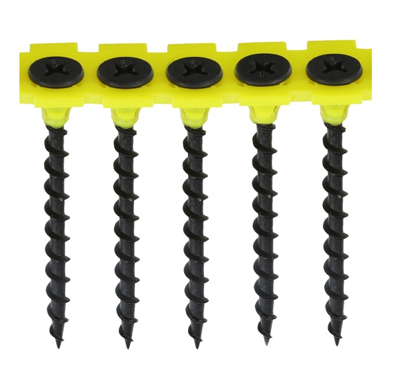 Timco 00025COLDYS Collated Drywall Screws PH Bugle Coarse Thread Black 25 x 3.5mm