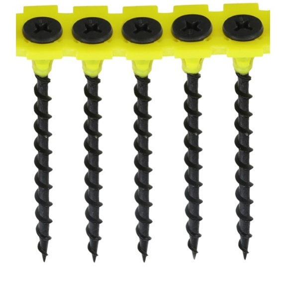 Timco 00038COLDYS Collated Drywall Screws PH Bugle Coarse Thread Black 38 x 3.5mm