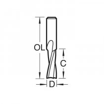 Trend S60/05X1/4STC Acrylic Spiral Upcut Cutter 5mm Diameter