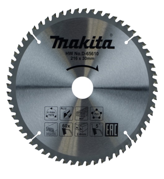 Makita D-65610 T.C.T. Saw Blade 216 x 30mm