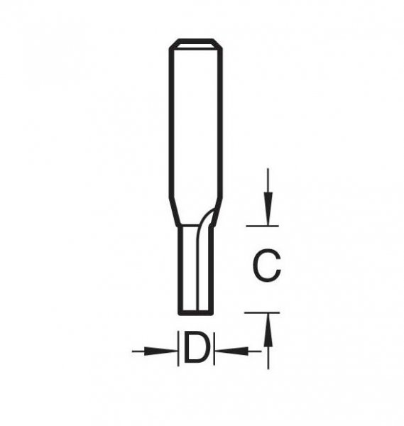 Trend C001CX1/4TC Two Flute Cutter 2mm diameter