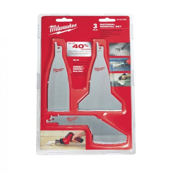 Milwaukee 49-22-5403 3Pc Material Removal Set