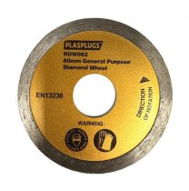 Plasplugs RDW082 General Purpose Diamond Wheel Cutting Blade 80 x 22mm