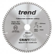 Trend CSB/25080 Craft Saw Blade 250mm x 80 teeth x 30mm