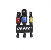 US.Pro BER7168 3PC Impact Driver Colour Coded Socket Adaptors