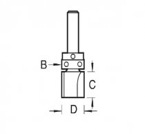 Trend C121PX1/4TC Template profile 9.5mm diameter