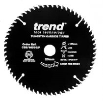 Trend CSB/16560/P CraftPro TCT Non-Stick PTFE Coated Sawblade 165mm x 20mm 60 Teeth