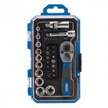 Draper 04778 Metric Socket Set, 1/4″ Sq. Dr. (27 Piece)