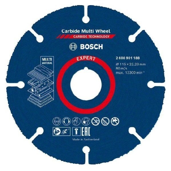 Bosch 2608901188 Carbide Multi Material Cutting Disc 115 x 22.23mm