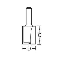 Trend C010AX1/4TC Two Flute Cutter 7.5mm diameter