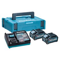 Makita 191K01-6 PowerPack 40v XGT ® 2x4ah Batteries, Charger, Makpak Case