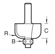 Trend C059X1/4TC Self guided radius 4.8mm